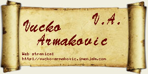 Vučko Armaković vizit kartica